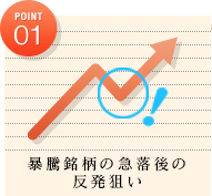 POINT1 暴騰銘柄の急落後の反発狙い